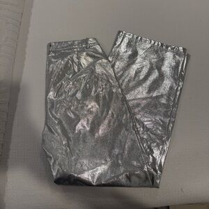 Silver leather like pants!